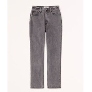NWOT Abercrombie & Fitch Curve Love Ultra High Rise Ankle Straight Jean 25L